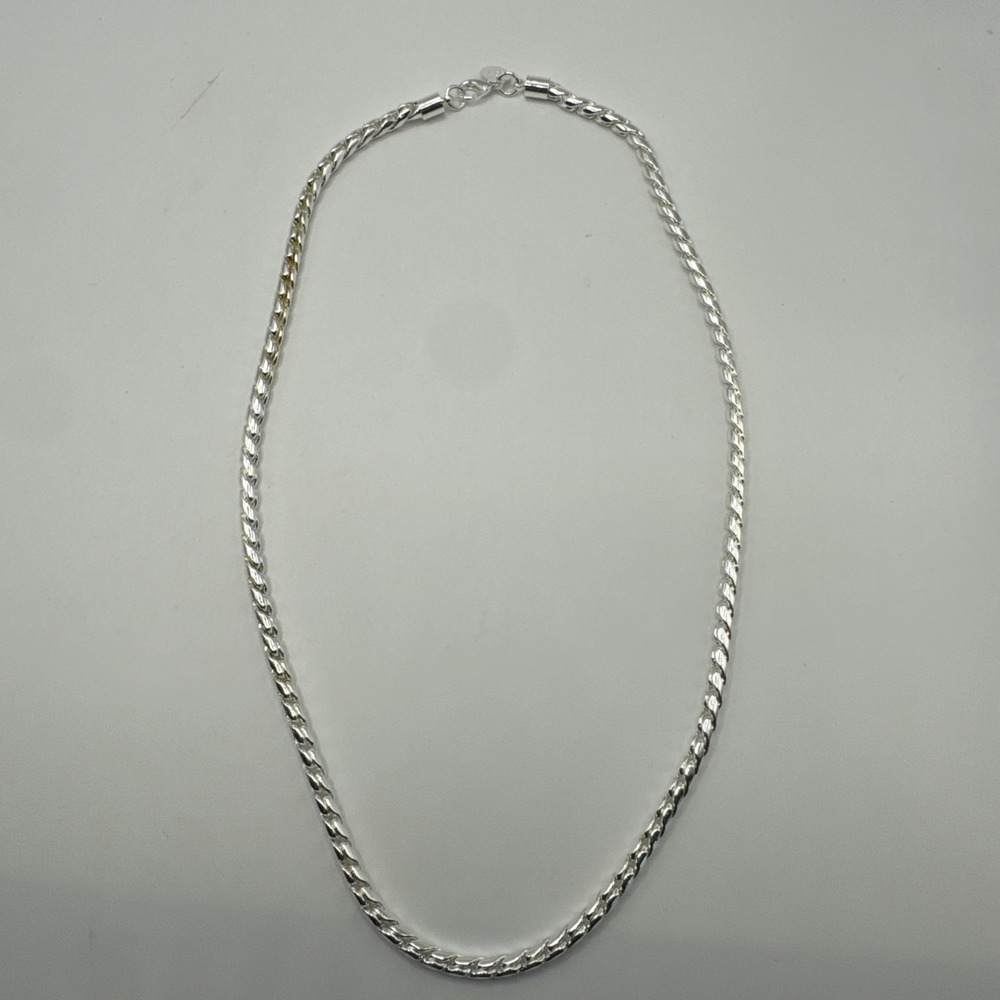 925 Stamped Silver 41.86g Twisted Rope Chain Necklace Heavy Twist Unisex New 20"